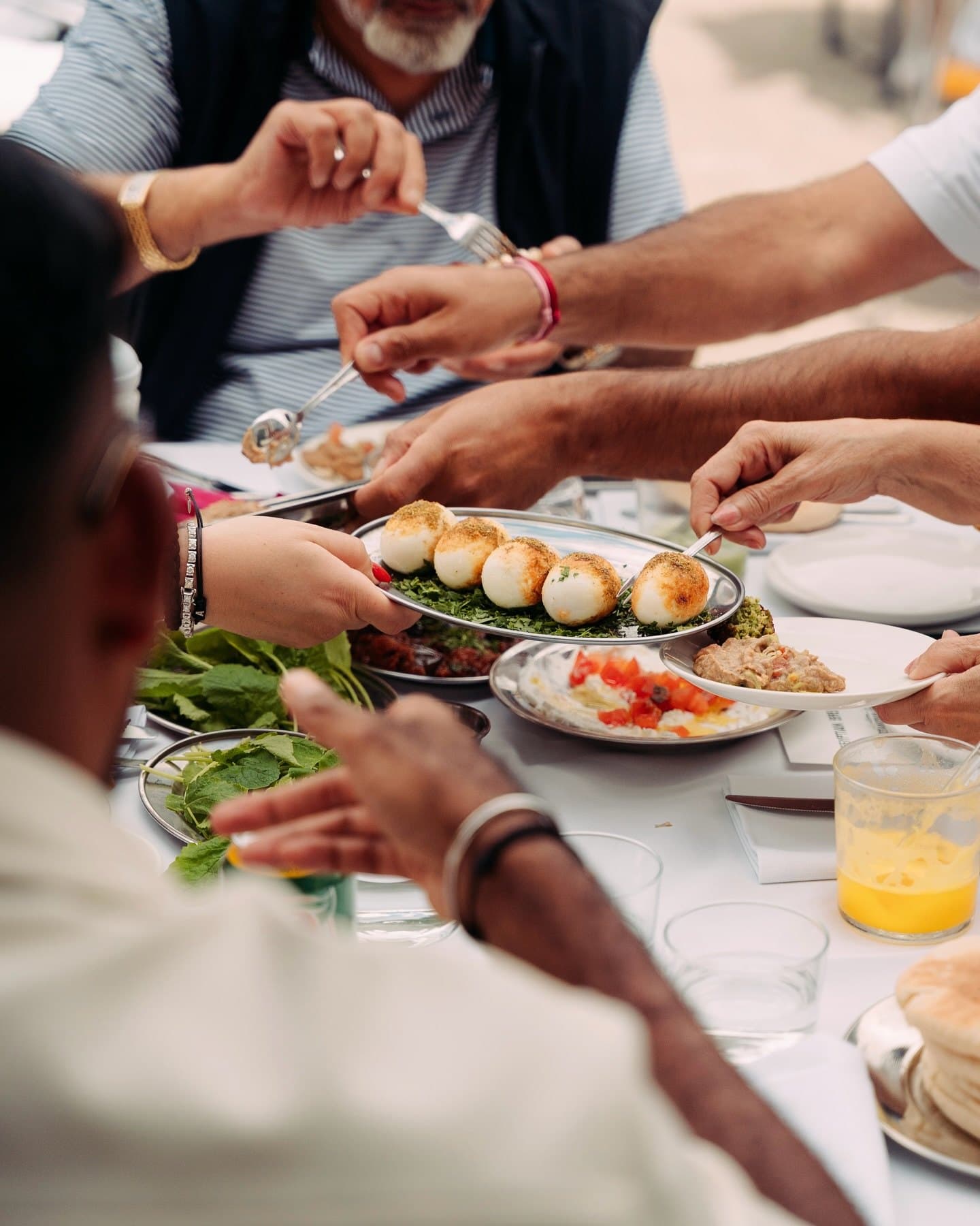 Hands and plates