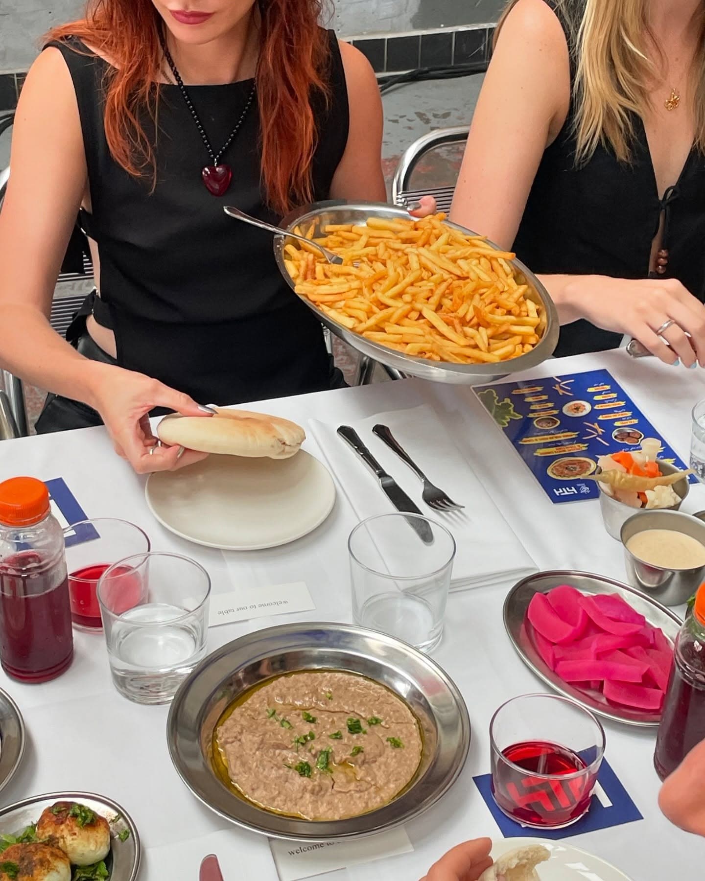 A generous serving table with food