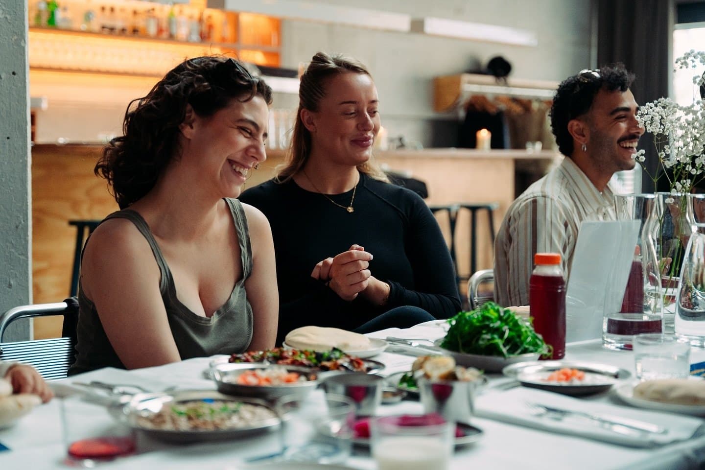 A private table set for food and gathering